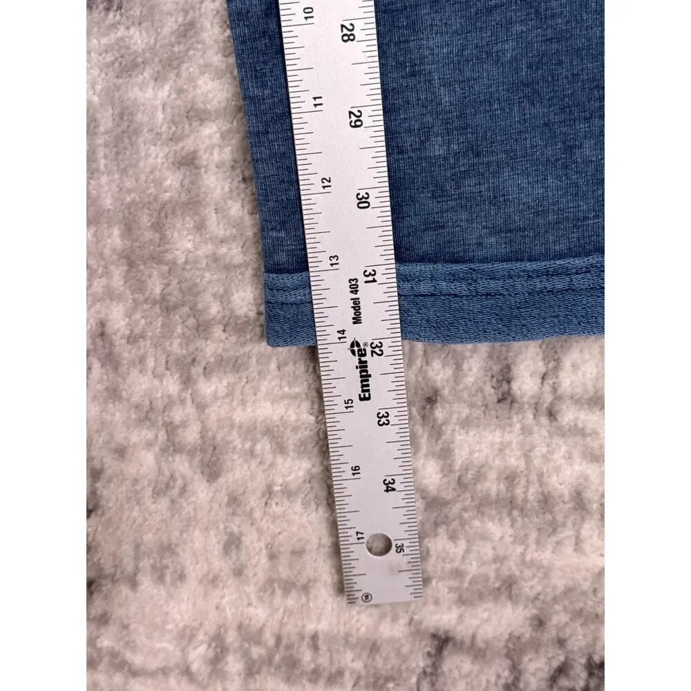 Free People Movement Sweatpants XS Womens Indigo Blue French Terry Wide Leg